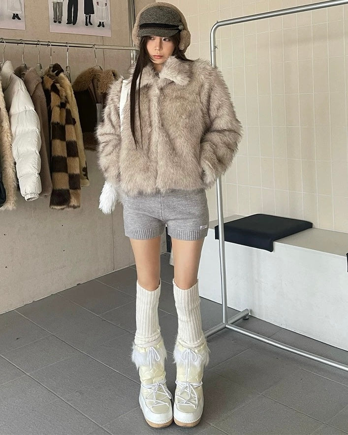 ※残りわずか『評価★4.8以上／SNS大人気アイテム💎』Faux Fur Jacket mry001785