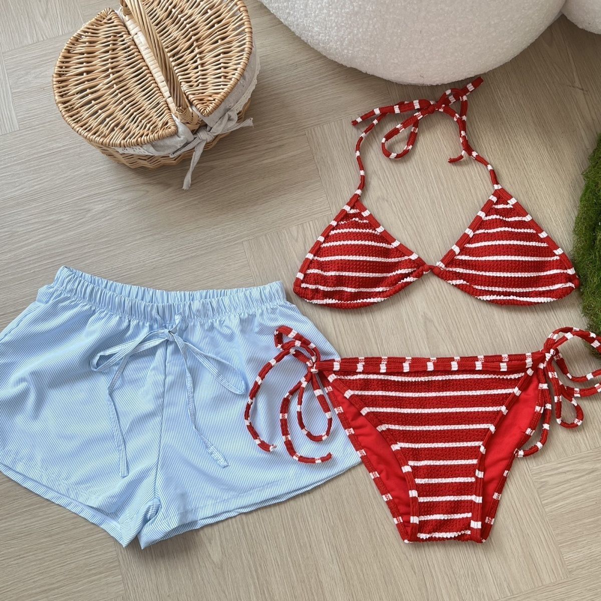 Candy Stripe Bikini Set mry001770