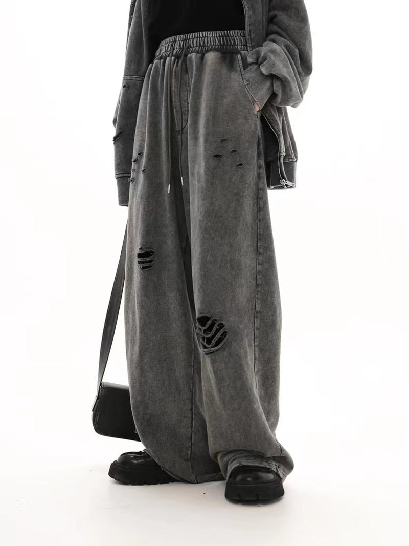 【特別価格/Bottms】washed Damege Pants mry001595