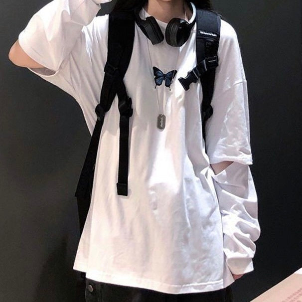 バタフライTシャツ　スリーブ着脱可能　mry000322