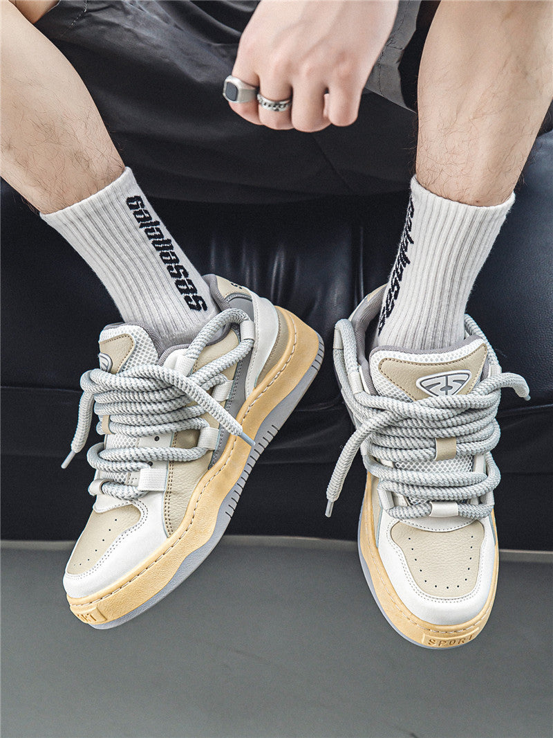 『評価★4.8以上』Heavy Rope Lace Chunky Sneakers mry001947