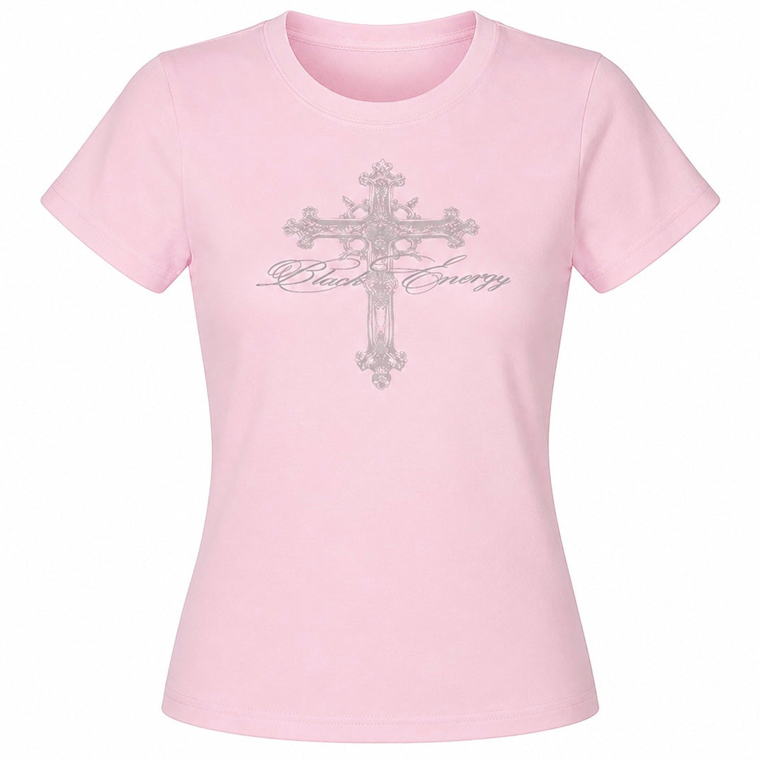 【トップス】ゴシッククロス フィットTシャツ mry002452