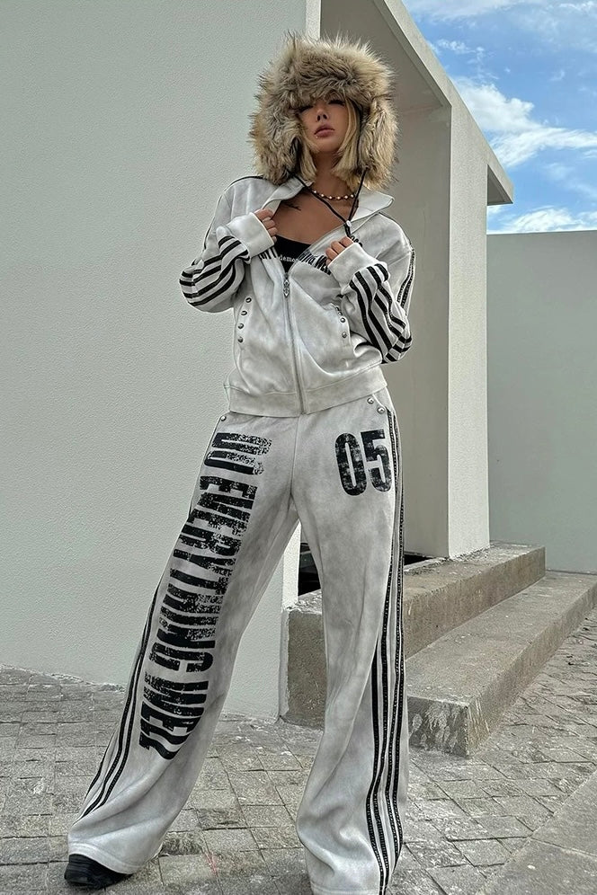 【Set-Up】Washed Pink Track Suit mry002169