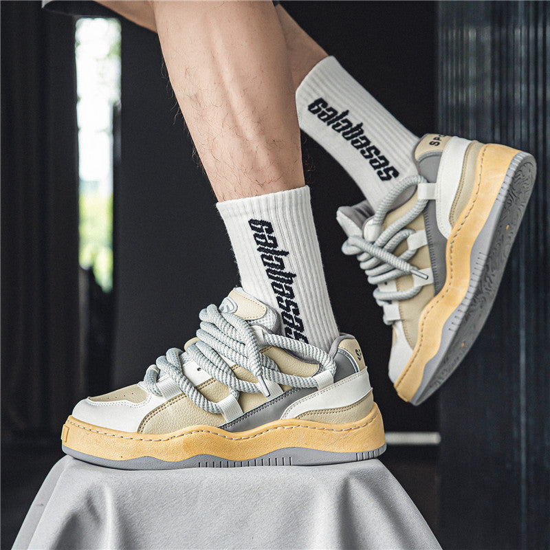 『評価★4.8以上』Heavy Rope Lace Chunky Sneakers mry001947