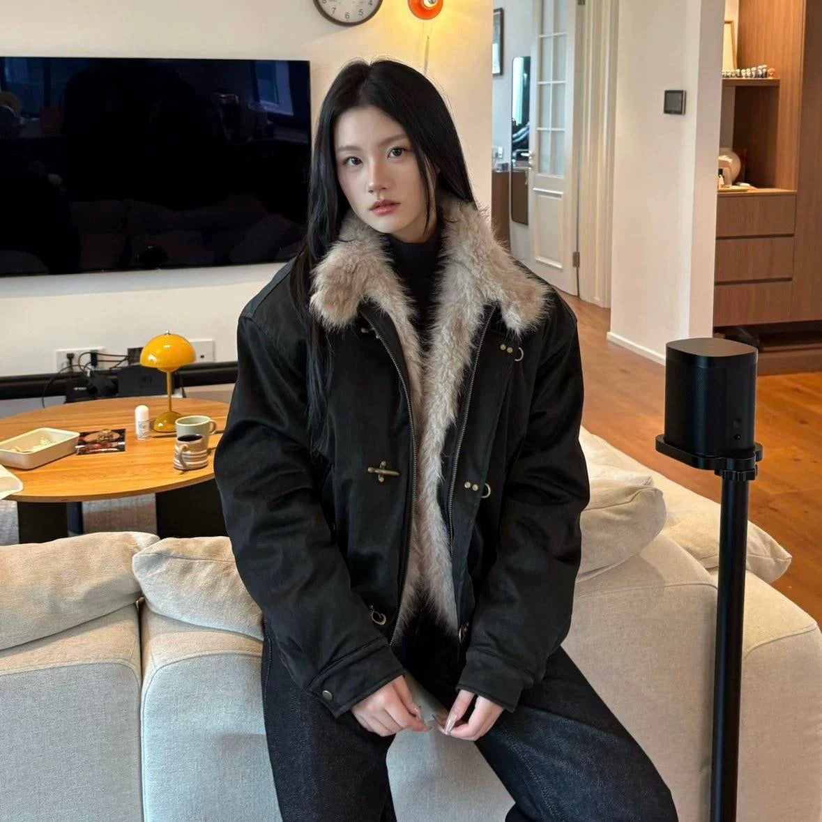 イチオシアイテム🌟】 Fireman Toggle Hook Fur Jacket mry001989