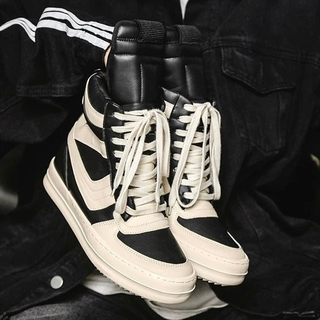 Two-Tone Designer High-Top Street Sneakers mry001954