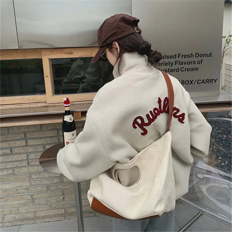 スタンドカラー ワンポイント トップス　mry000494
