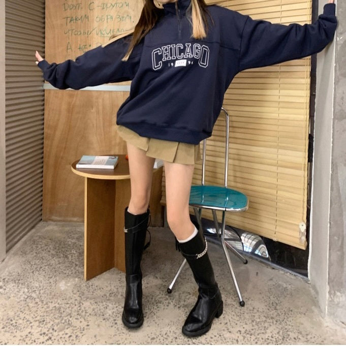 【送料無料】ウエストAライン　プリーツスカート　韓国　カジュアル　カレッジスタイル　綺麗め　細見え　mry000637