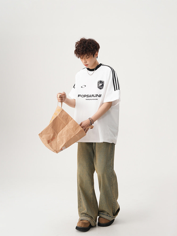 【3color】Fopsarundr Varsity Stripe Jersey T-Shirt mry001710