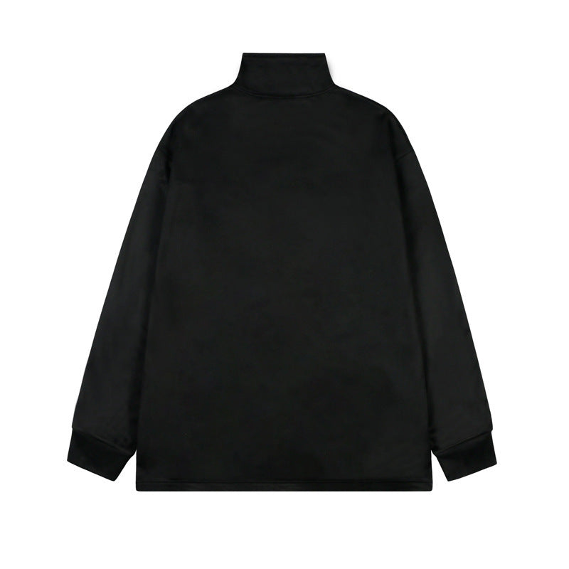 【特別価格 / 2color】Unisex Half-zip tops with diagonal design　mry001591