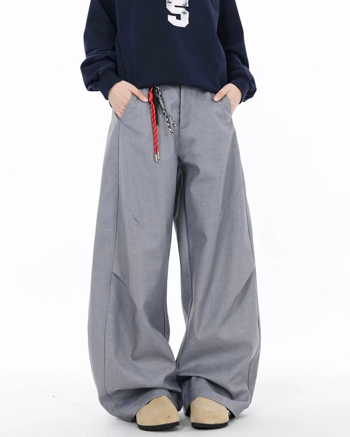 【2color】Wide-Leg Loose Fit Trousers mry001803
