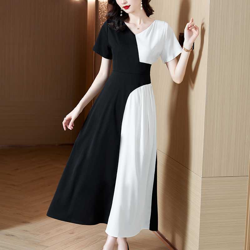 シフォン　ハイウエストワンピース　mry000165