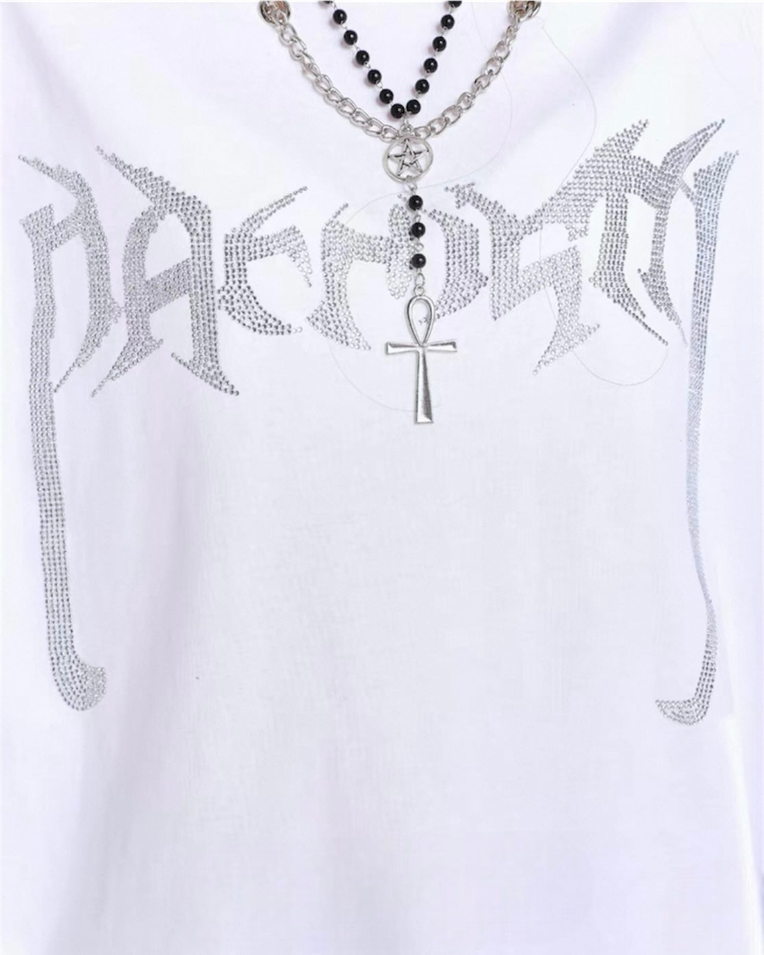 【リピート続出 /2color / Unisex】Vortex Chain Print T-Shirt mry001641