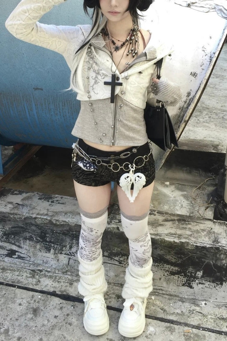 Layered Knit Zip Top mry002131