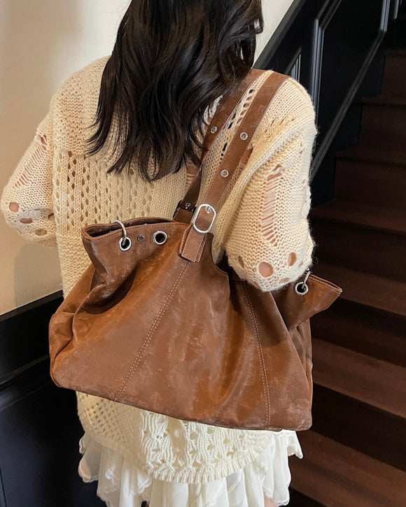 Soft Washed Leather Tote Bag mry002264