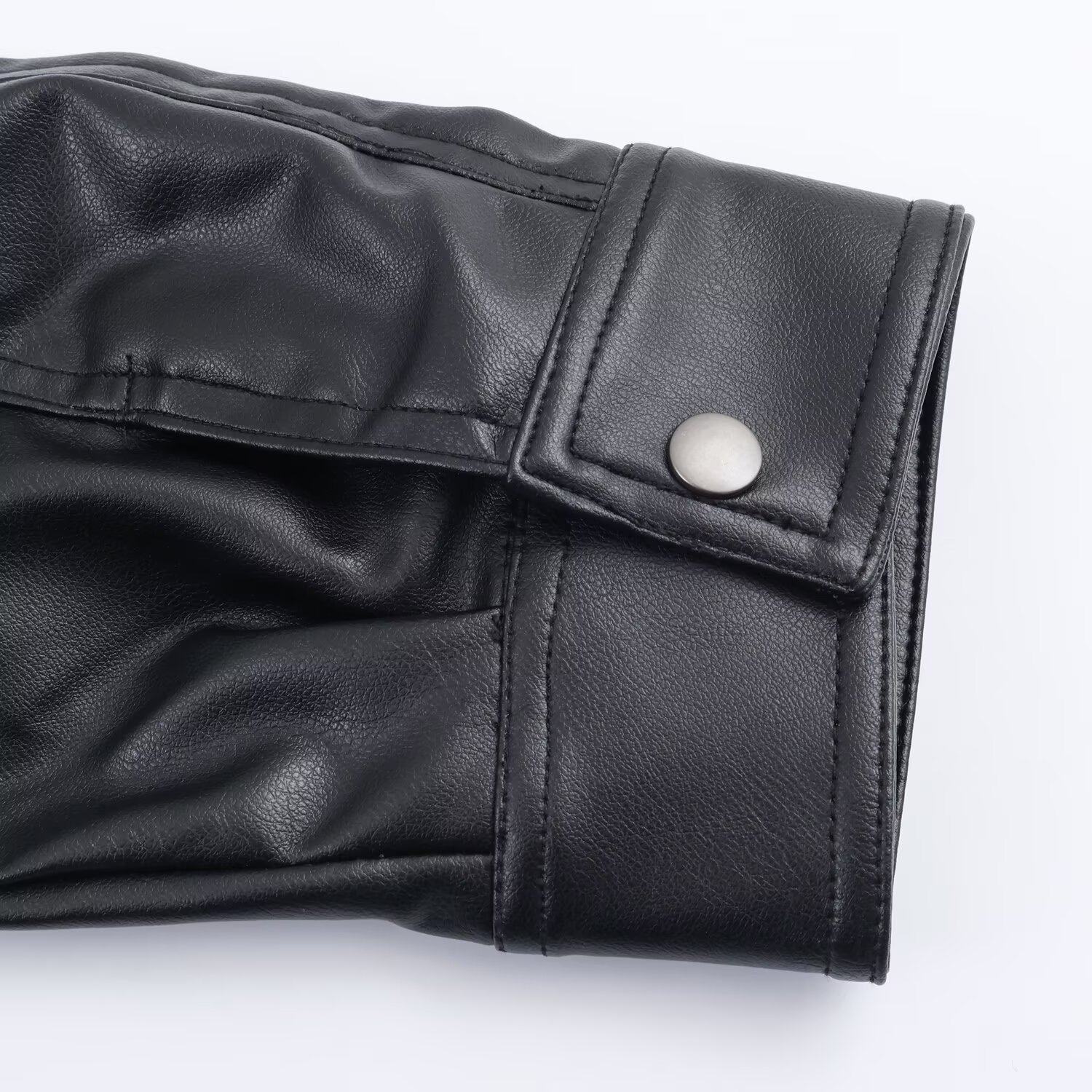 Fur Trimmed Leather Jacket mry002029