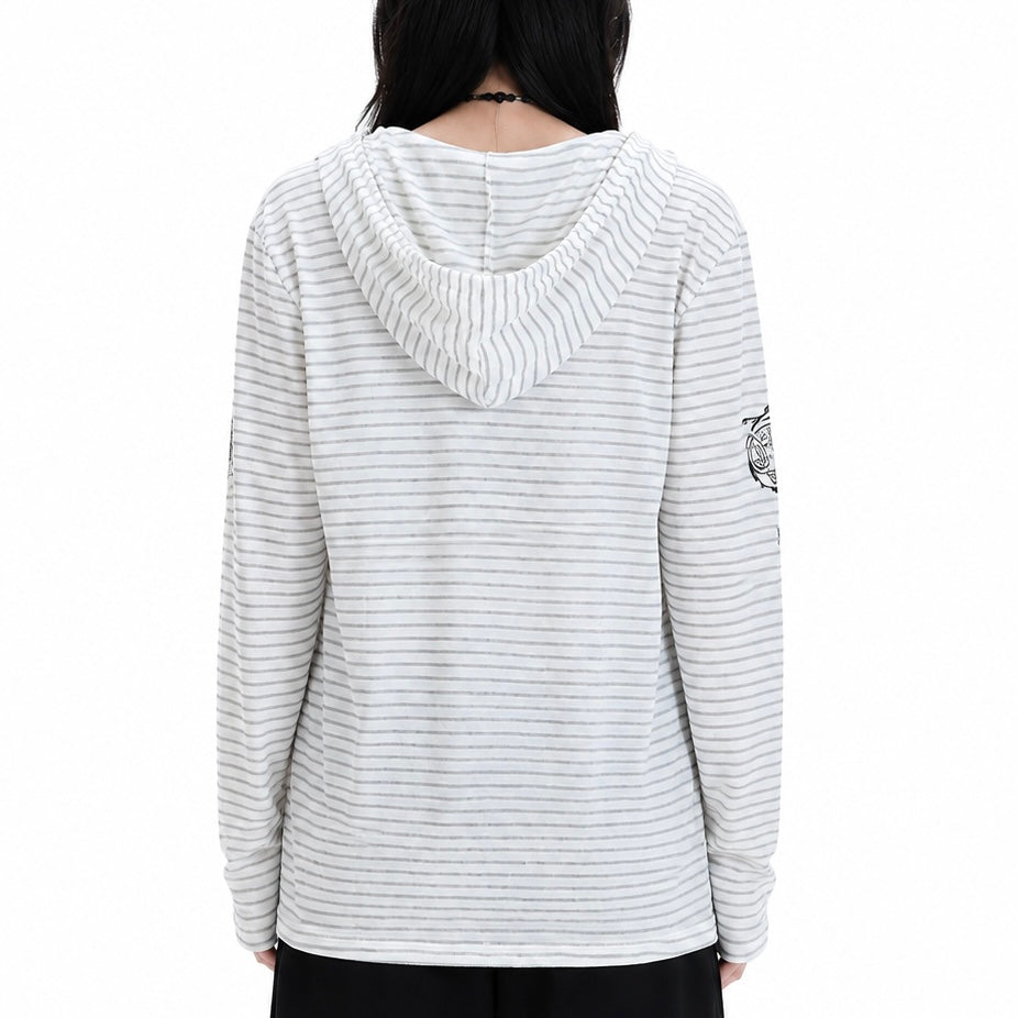【新作】ゴシックストライプ オーバーサイズTシャツ mry002794