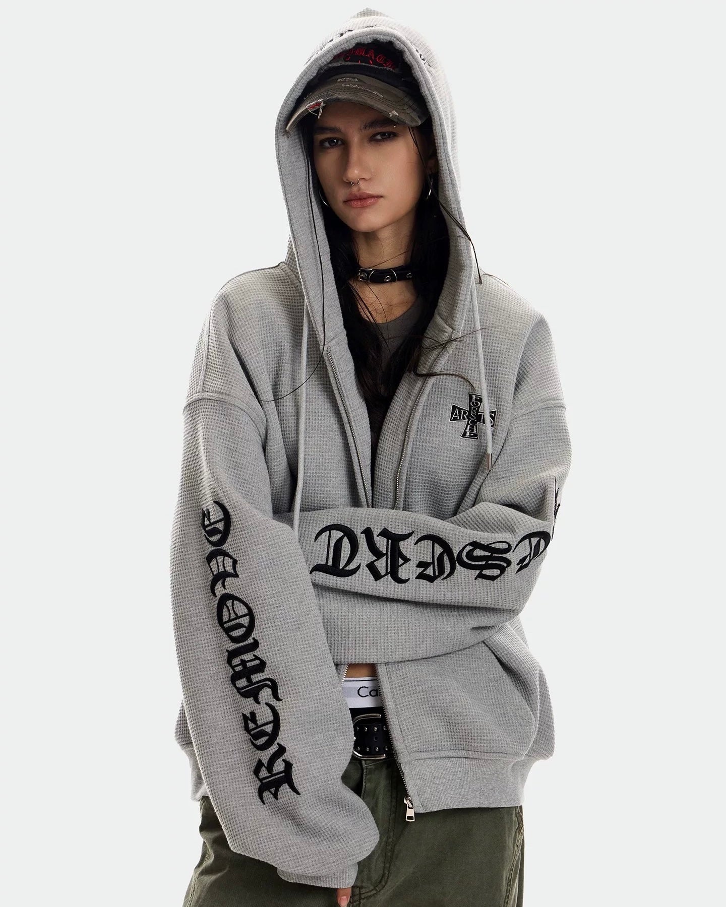 【評価★4.8以上／期間限定SALE】Back Letter Zip Hoodie mry001970