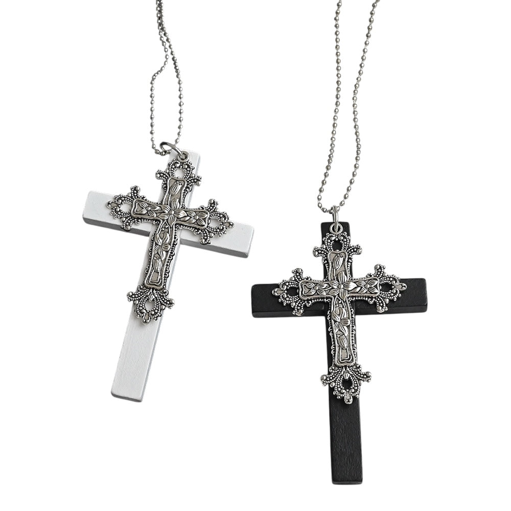 Layered Cross Pendant Necklace mry002298