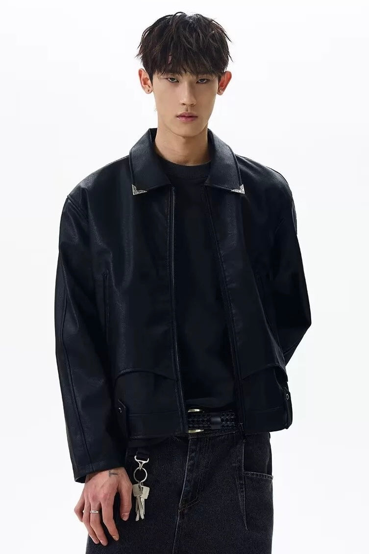 Leather Trucker Jacket mry002208