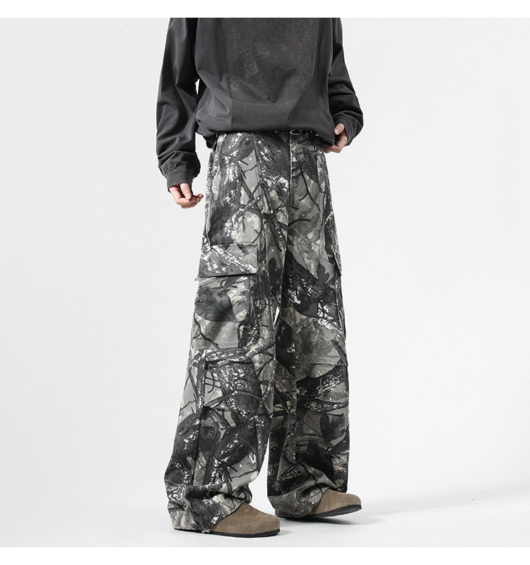 Grunge Camo Utility Pants mry001699