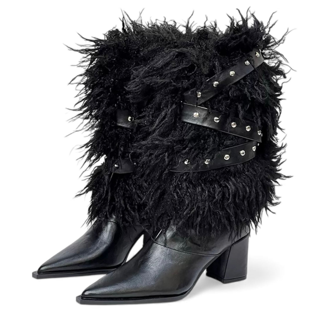 Shaggy Fur Ankle Boots mry002004