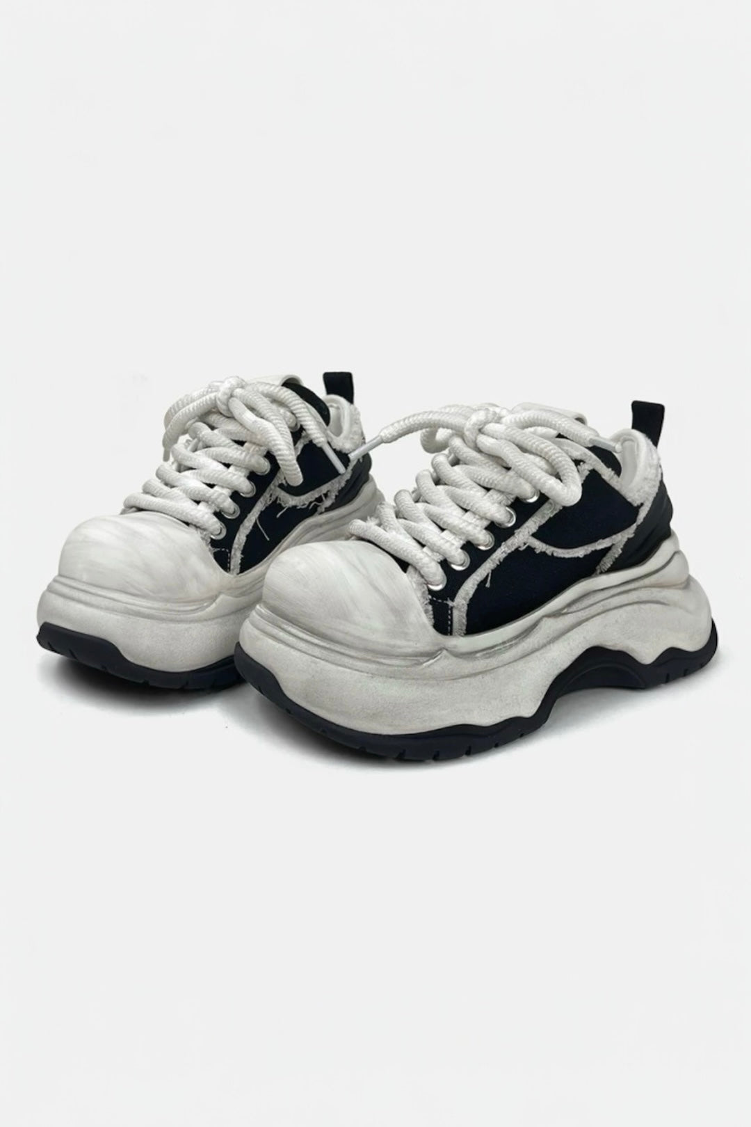 ダメージデザインボリュームソールスニーカー mry002359