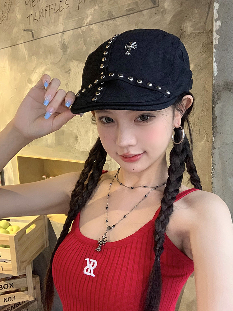 Dark Cross Stud Cap mry002291