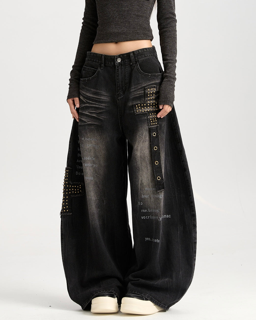 【COVER:FIT】 Cross Baggy Denim Pants mry001870