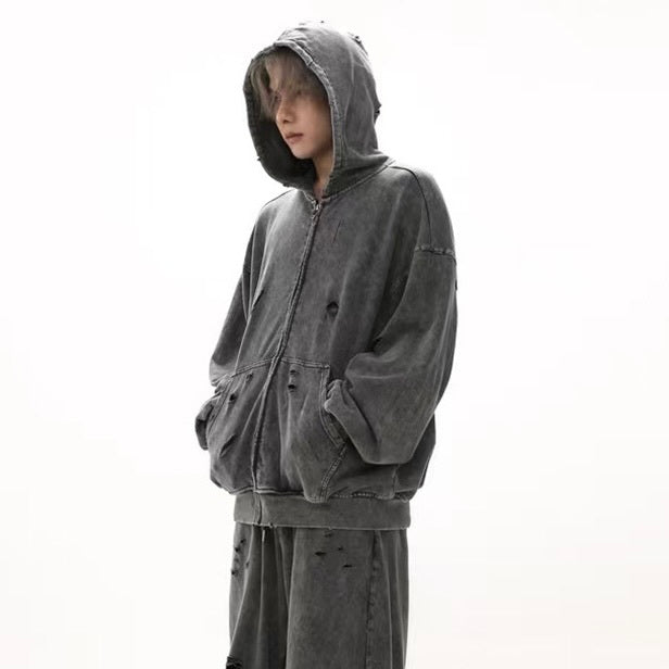 【特別価格 / Tops】Washed Damage Hoodie mry001595