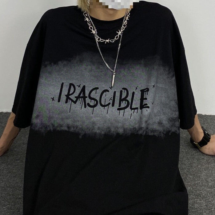 2カラー展開 2023SS アルファベット デザイン 半袖Tシャツ 韓国カジュアル 韓国ストリート　mry000864