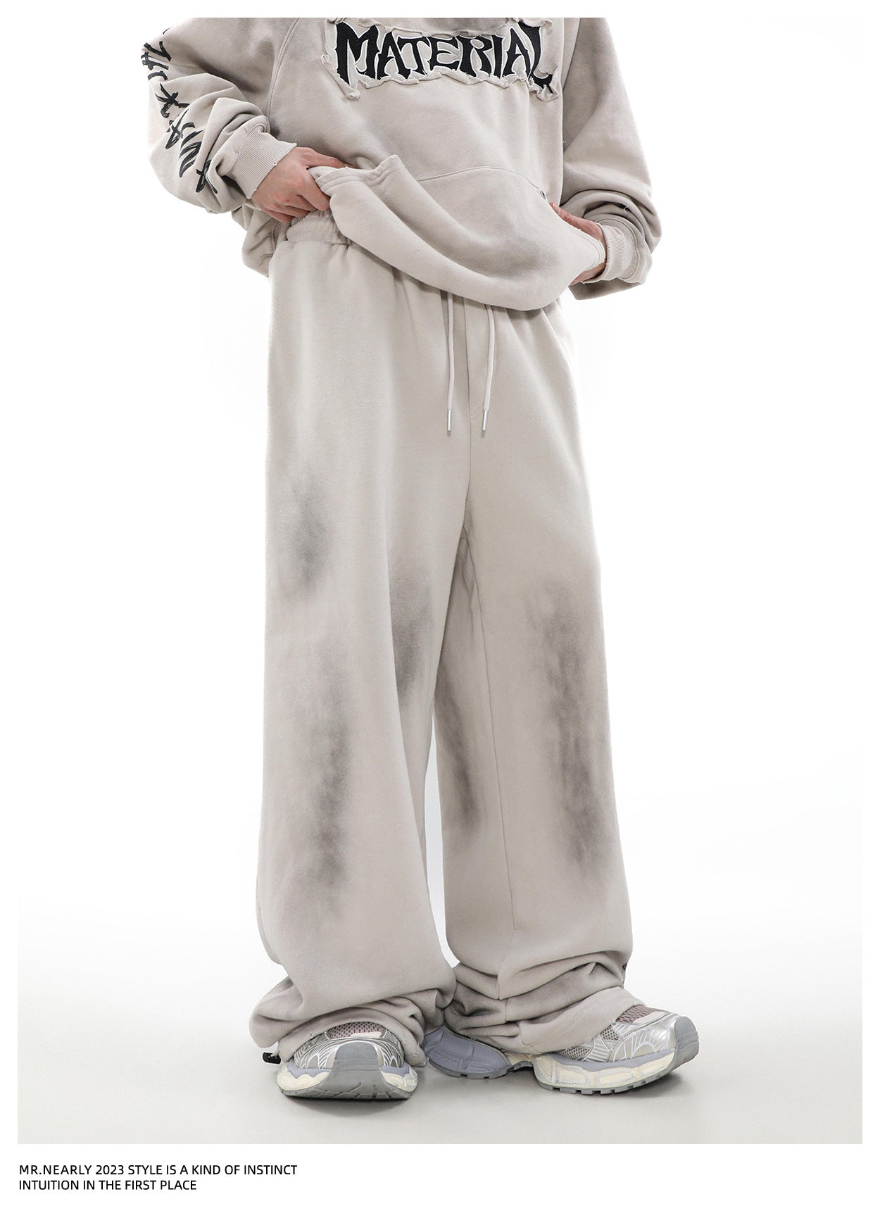 《5000枚突破 / 殿堂入りアイテム》【YURU:FIT】Damage dolman Sweat Pants mry001585