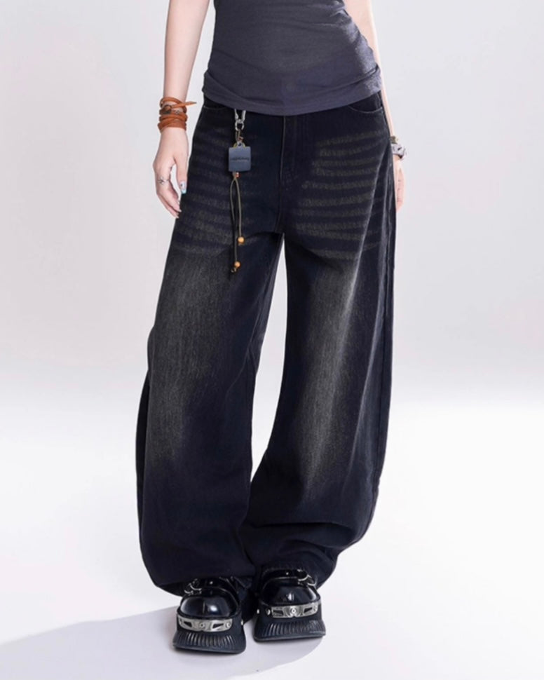 【COVER:FIT】 Courage Embroidered Wide-Leg Denim Pants mry001867