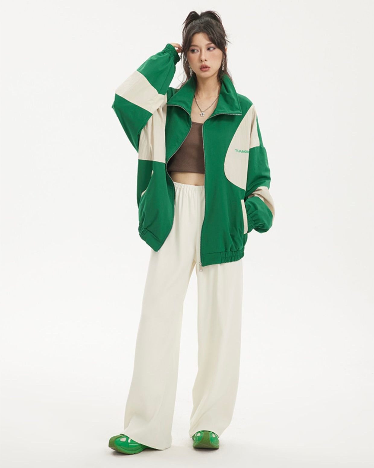 Vintage Green Sporty Jacket mry001797