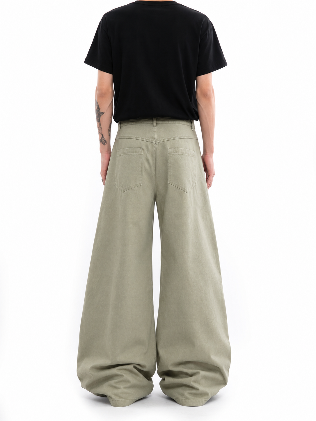【ボトムス】スタッズワイドデニムパンツ mry002438