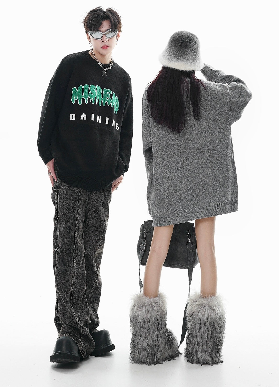 【残りわずか】MISREAD RAINING Oversized Knit Sweater mry001624