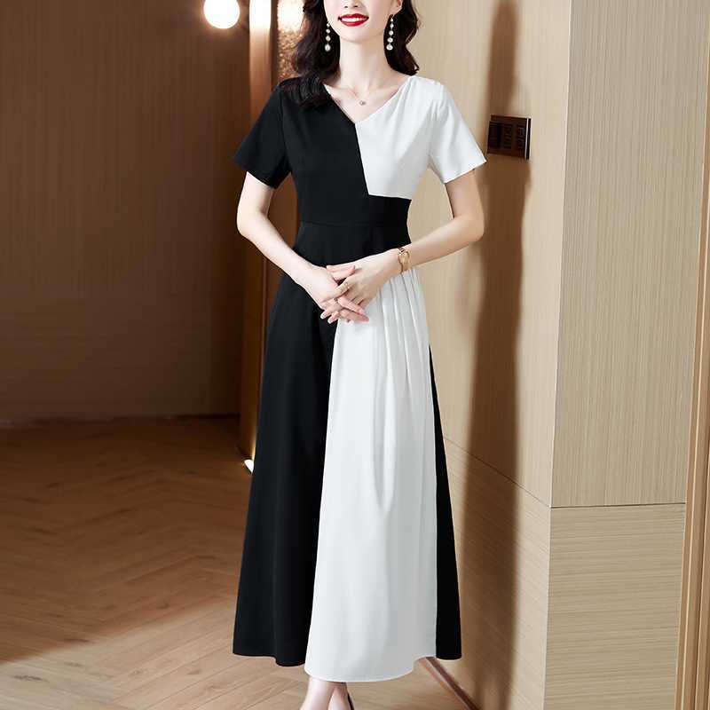 シフォン　ハイウエストワンピース　mry000165