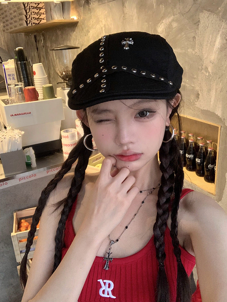 Dark Cross Stud Cap mry002291