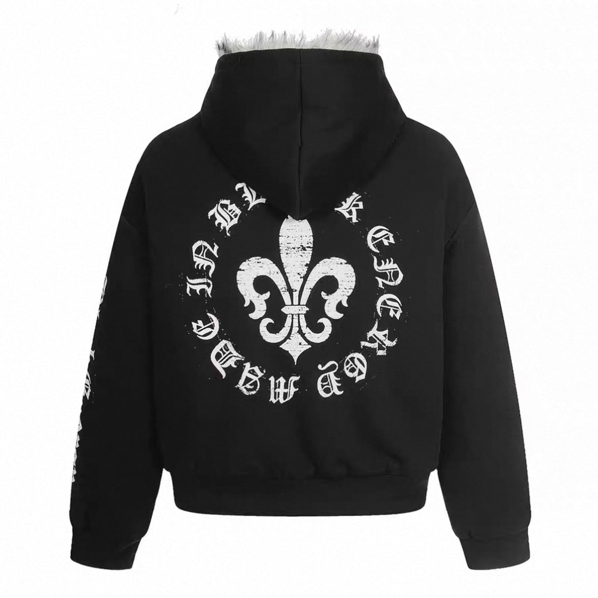 Fur-Lined Toggle Hook Hoodie Jacket mry001990