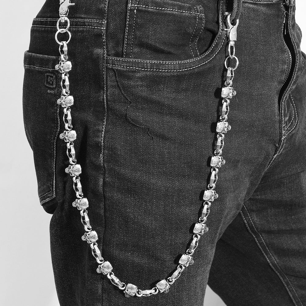Skull Link Silver Wallet Chain mry001922