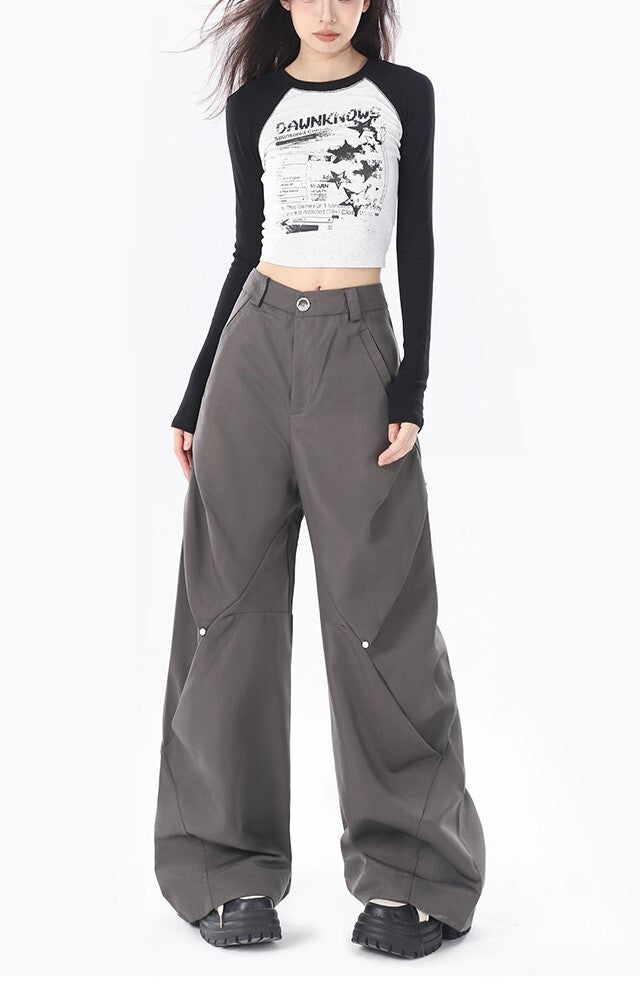 Hot Girl Retro Wide Pants　mry001016