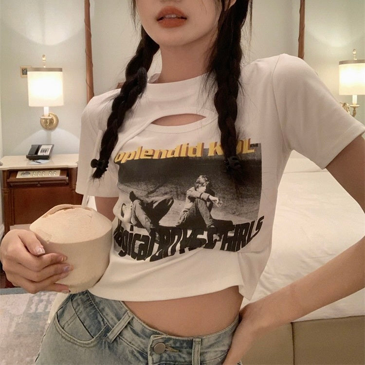 ショートトップ　スリム　BM　半袖Tシャツ　mry000080
