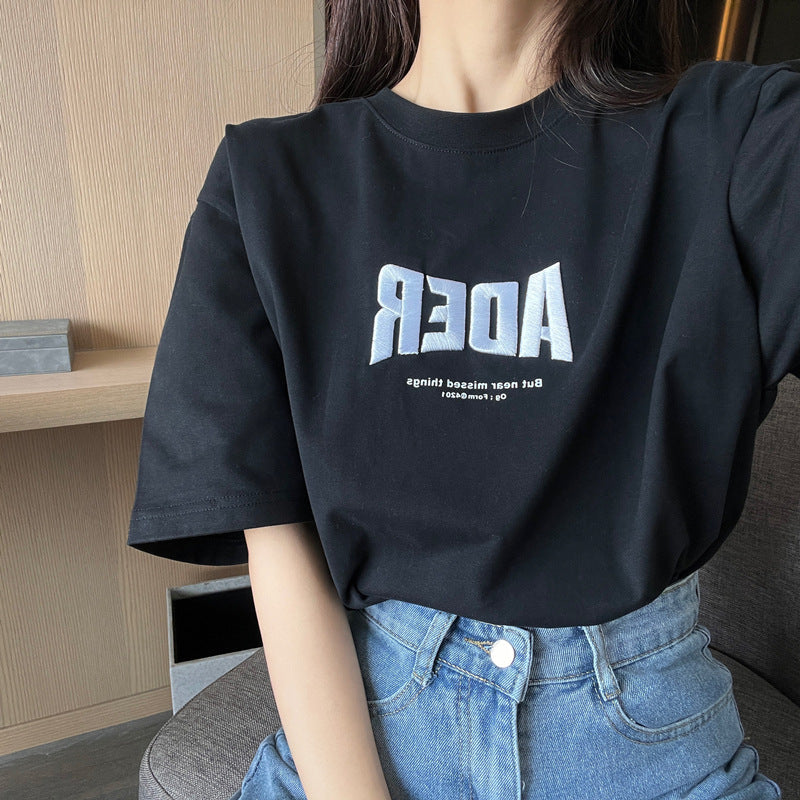 フォント刺繍　Tシャツ　mry000011