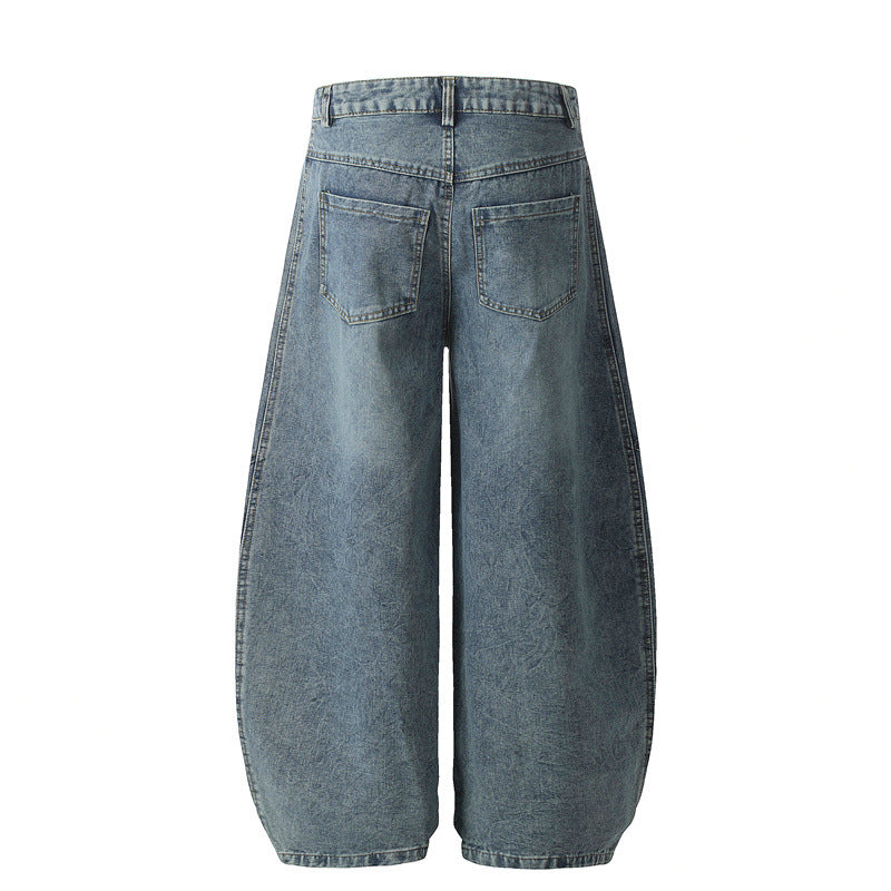 【2color】Wave Line Panel Wide Denim Pants mry001709