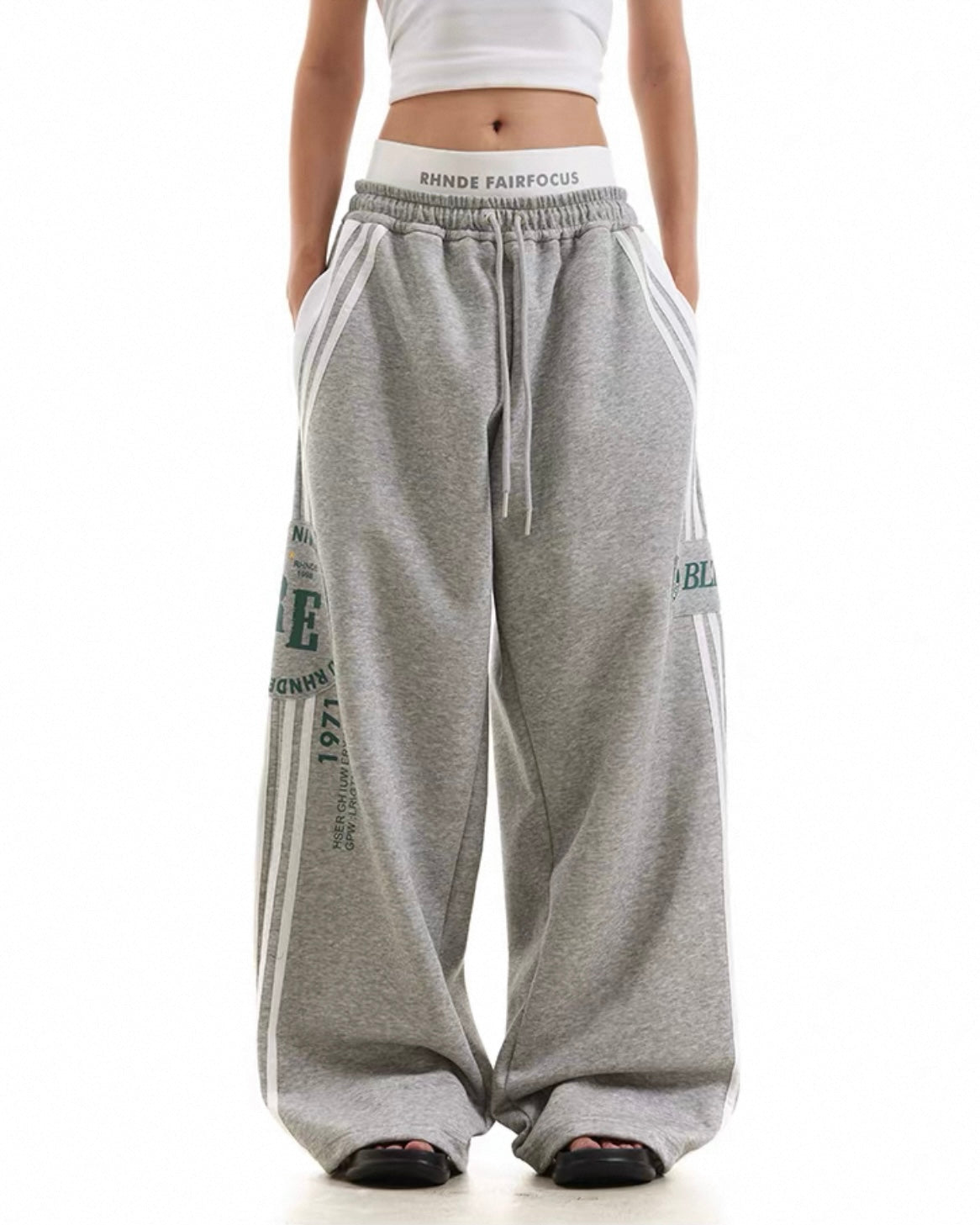【YURU:FIT】Athletic Stripe Sweatpants mry001876