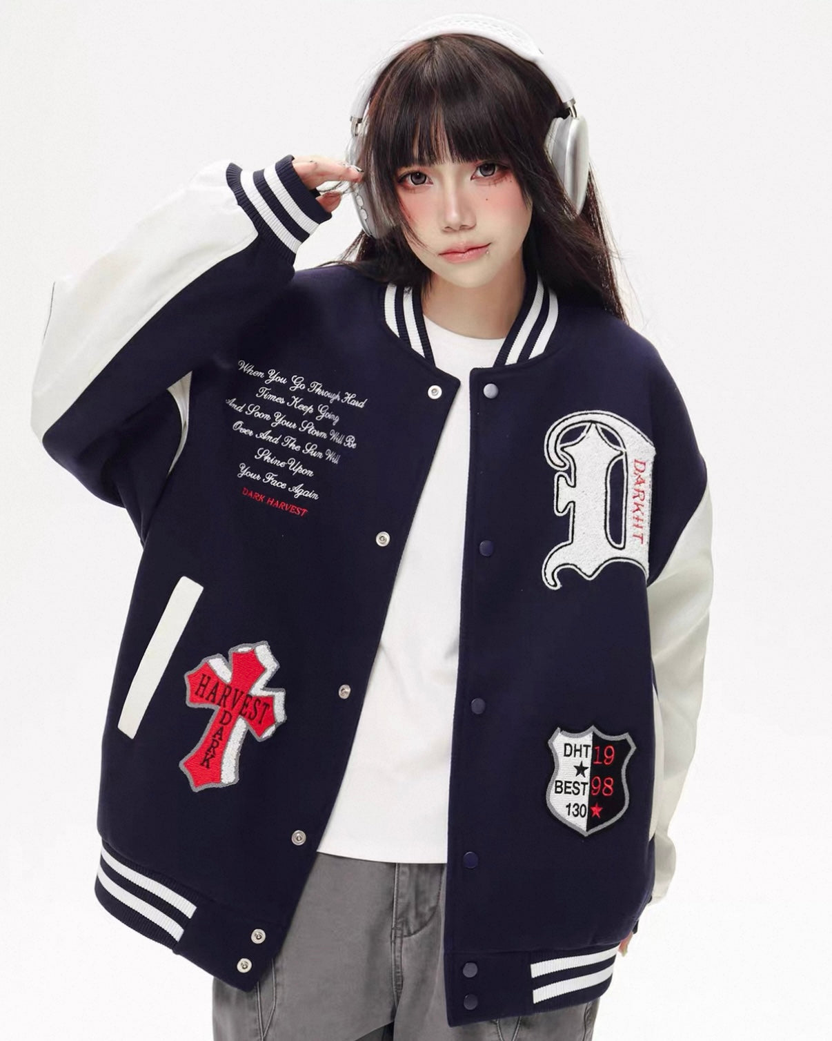 【評価★4.8以上／Top】Dark Harvest Varsity Jacket mry001931