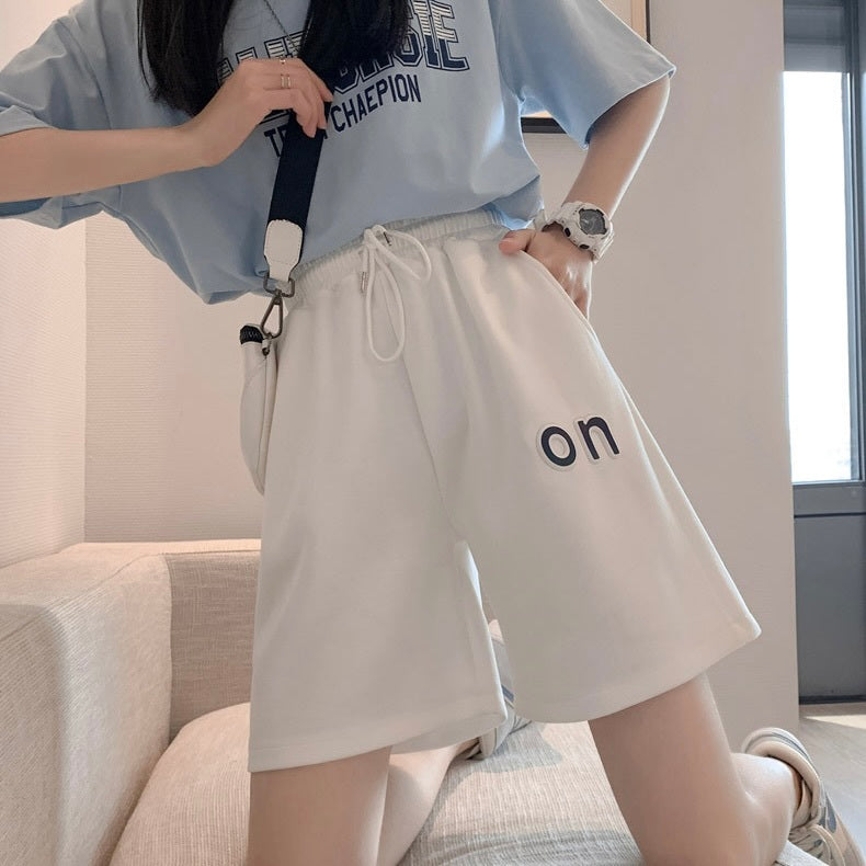 ウエストゴム　シンプル　ハーフパンツ　mry000063