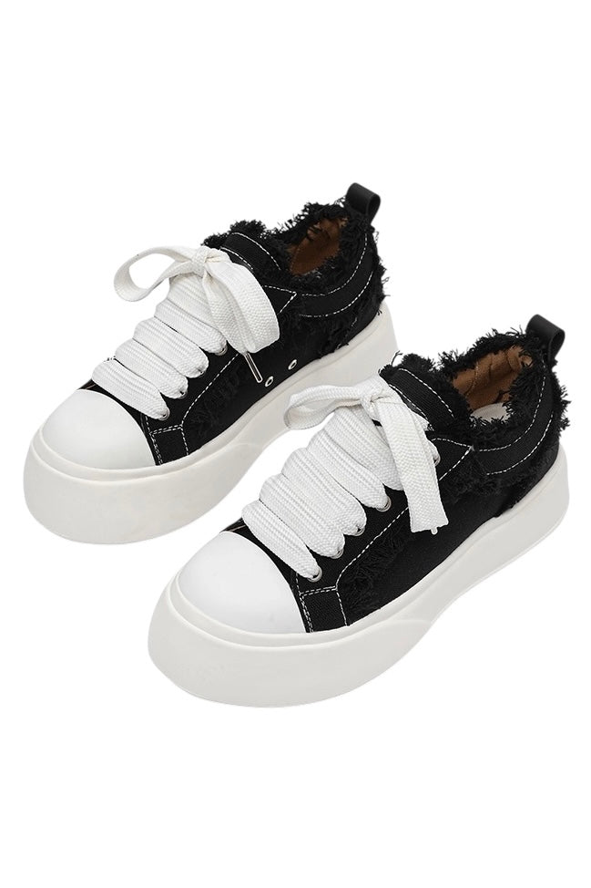 Raw Canvas Platform Shoes mry002165