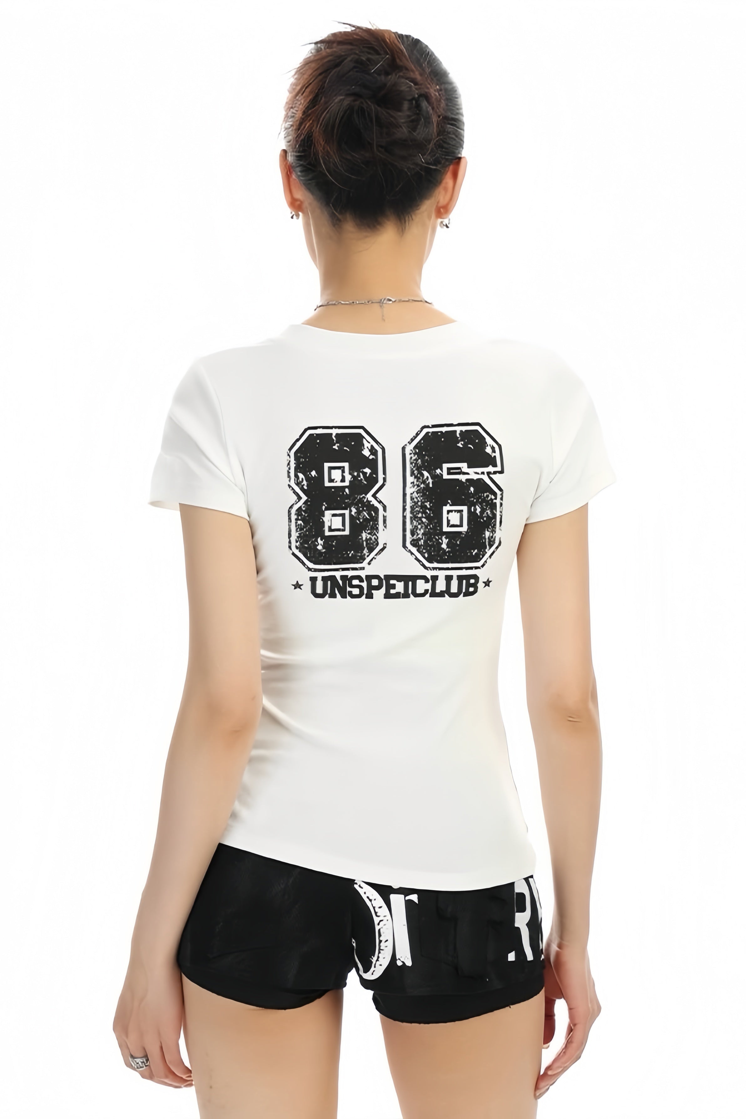 【トップス】VネックナンバリングTシャツ mry002385