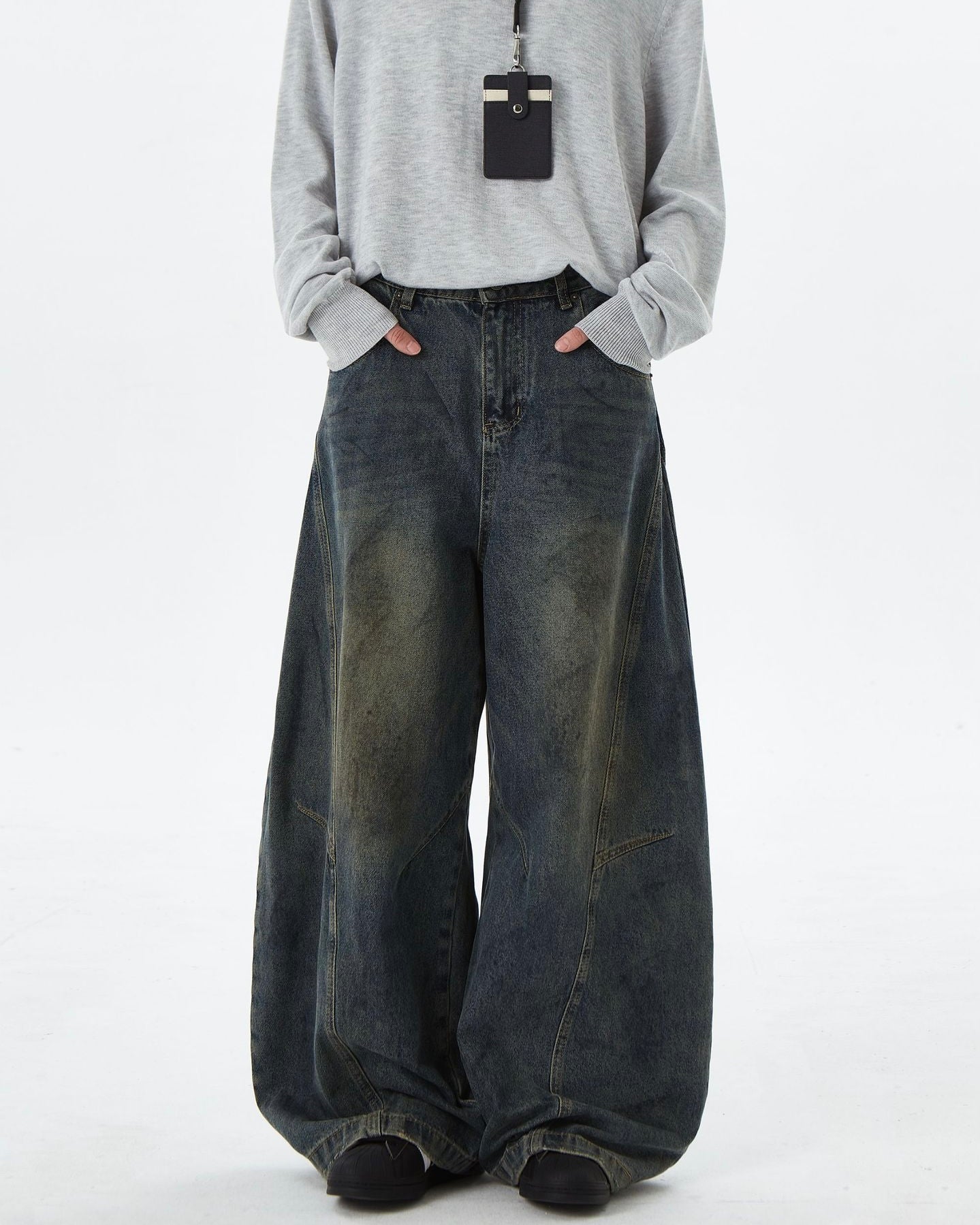 【COVER:FIT】 Retro Washed Denim Pants mry001856
